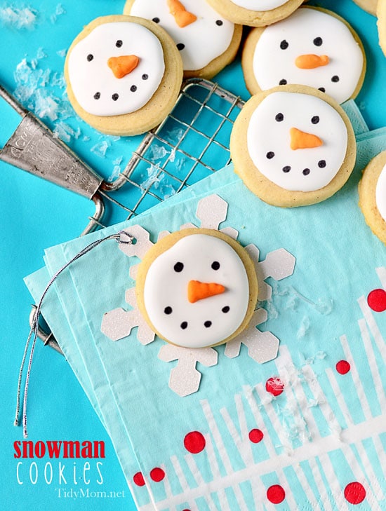 Snowman Cookies at TidyMom.net