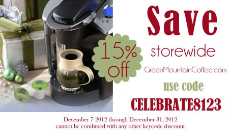 greenmountaincoffee.com Dec 2012 discount coupon code 