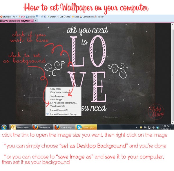 How to set wallpaper to computer