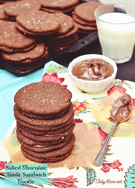 Salted Chocolate Nutella Sandwich Cookie