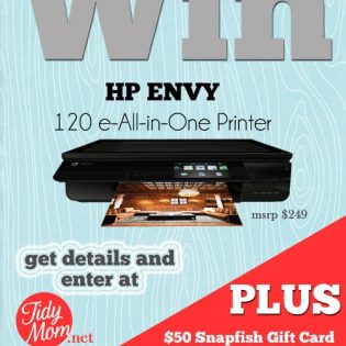 Win an HP Envy Printer + $50 Snapfish GC at TidyMom.net