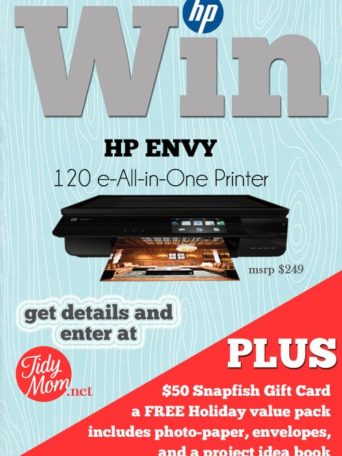 Win an HP Envy Printer + $50 Snapfish GC at TidyMom.net