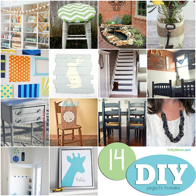 14 DIY projects to make at TidyMom.net #ImLovinIt