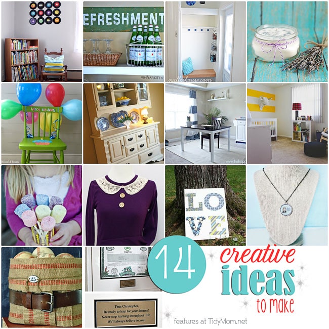 14 creative ideas to make at TidyMom.net