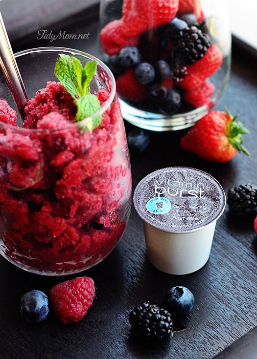 Vitamin burst Acai Berry Granita at TidyMom