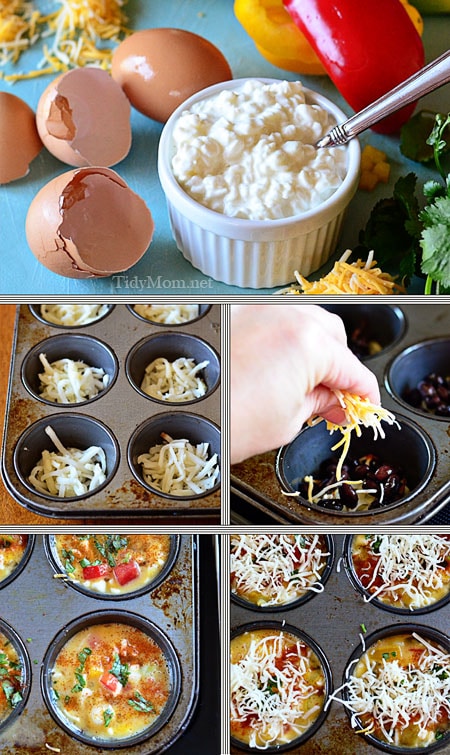 how to make southwest egg cups recipe at TidyMom.net