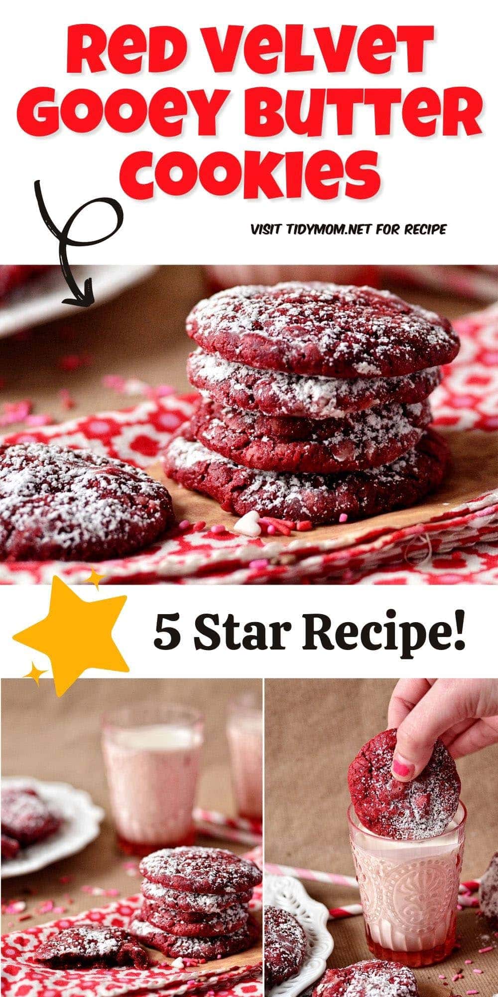 red velvet gooey butter cookies