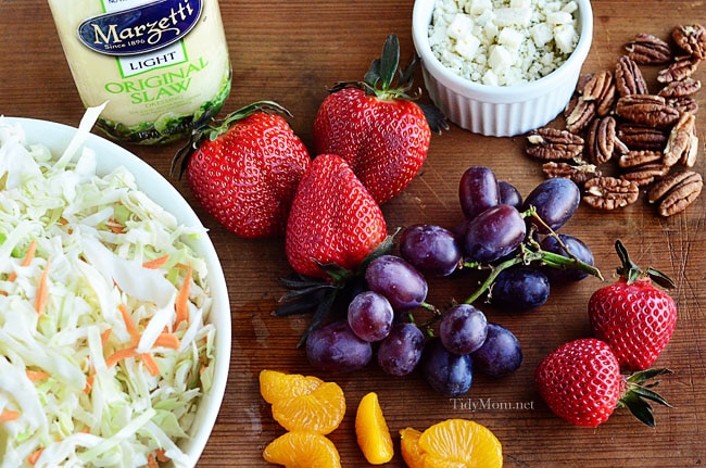 Fruit and Nut Slaw Ingredients at TidyMom