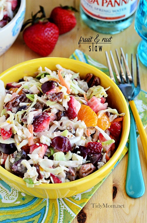 Fruit and Nut Slaw at TidyMom