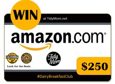 Win $250 Amazon code at TidyMom #DairyBreakfastClub