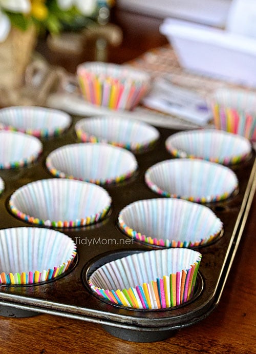 Cupcake Liners in Pan TidyMom