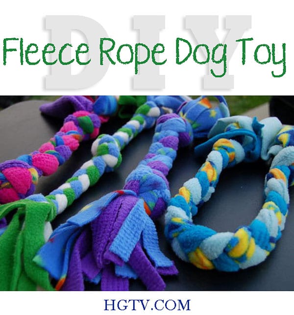 DIY Fleece Rope Dog Toy