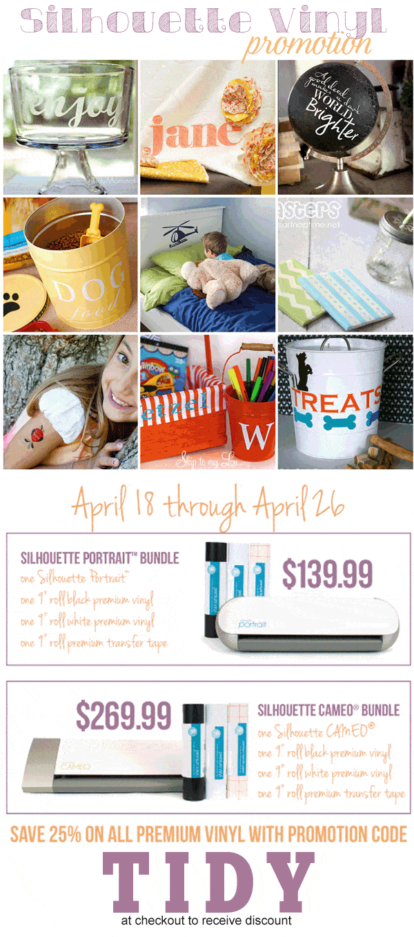 Silhouette April 2013 Promotion at TidyMom.net