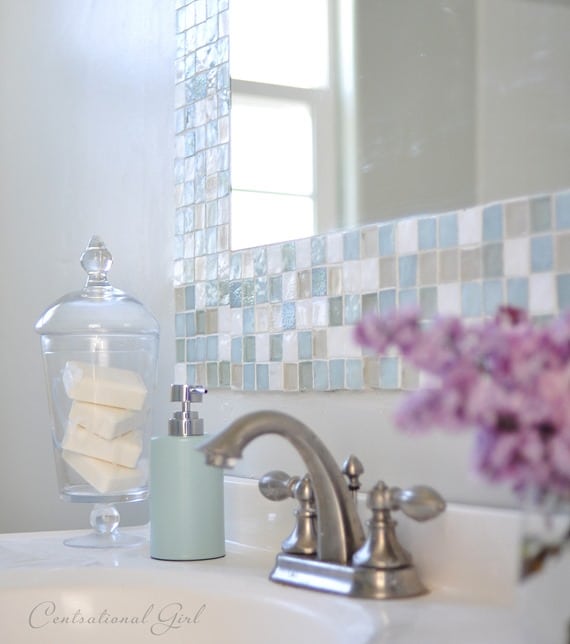 DIY: Mosaic Tile Bathroom Mirror