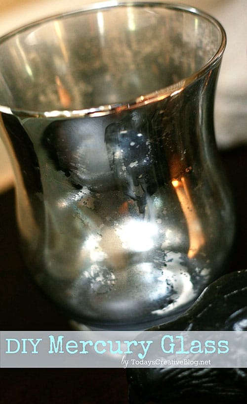 Tutorial for DIY Mercury Glass with Kim Demmon at TidyMom.net