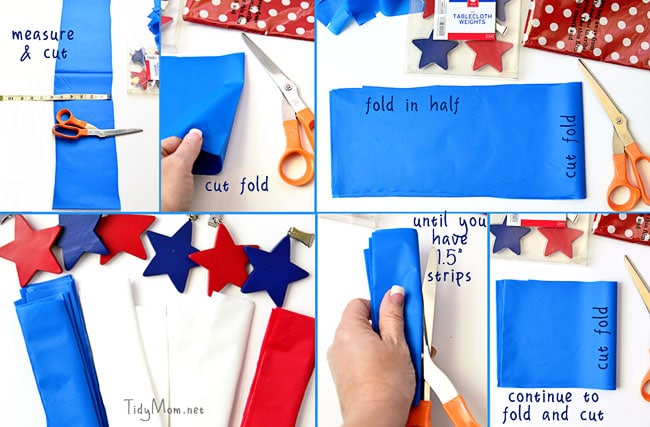 How to Make a Tablecloth Patriotic Wreath at TidyMom.net