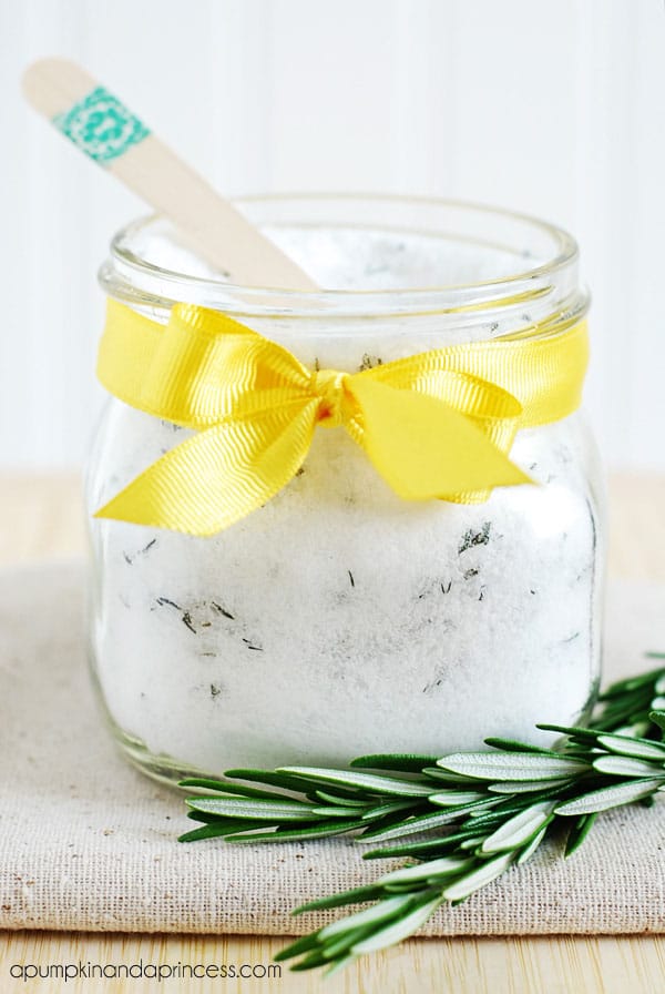 DIY Lemon Rosemary Bath Salts | recipe at TidyMom.net