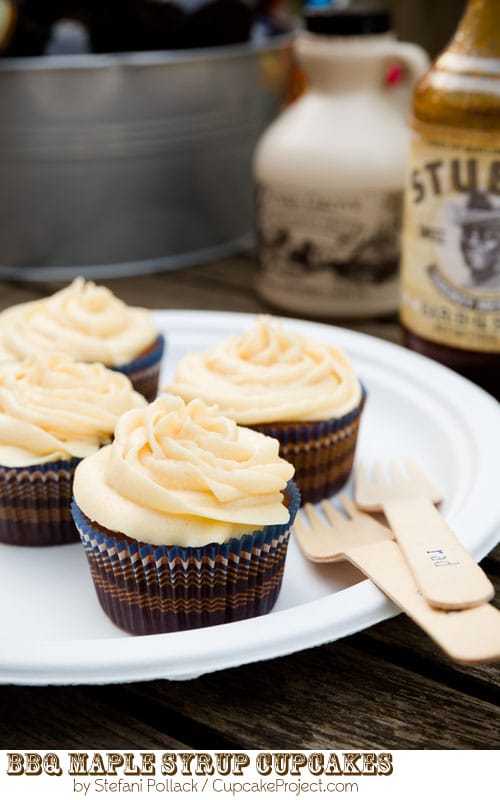 Maple Barbeque Cupcakes by Stefani Pollack/ CupcakeProject.com | recipe at TidyMom.net