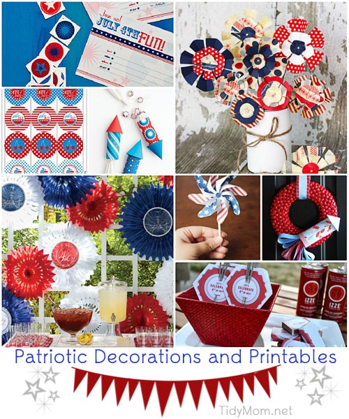 Patriotic Decorations and Printables at TidyMom.net