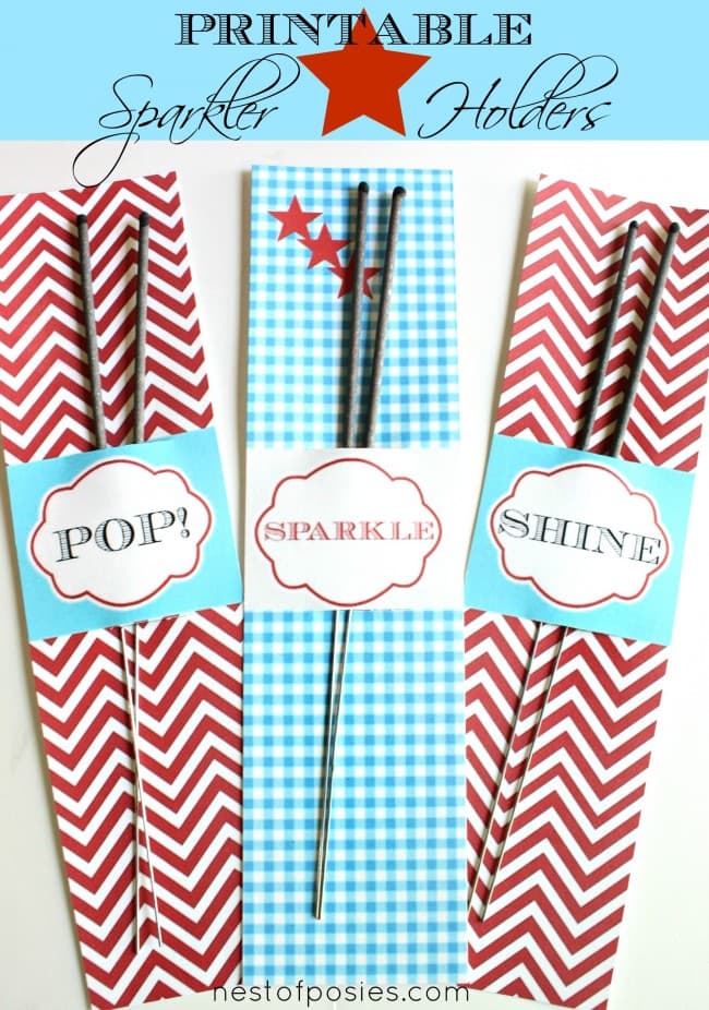 Printable Sparkler Holders