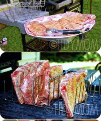 BBQ ribs photo collage