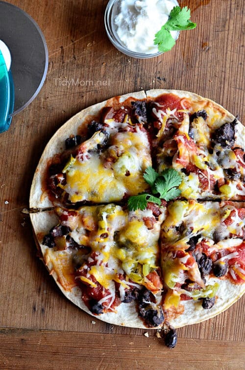 Mexican Black Bean Pizza Recipe