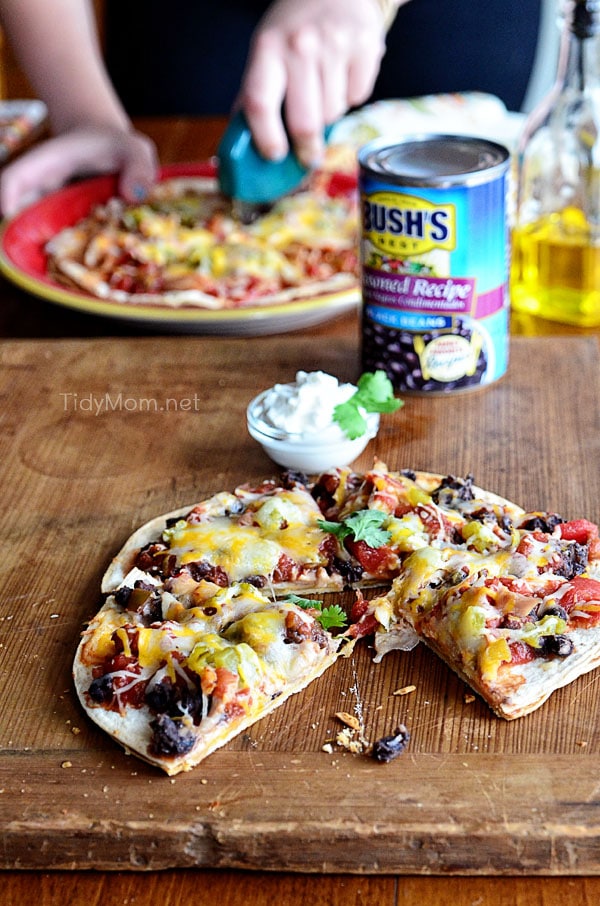 mexican black bean pizza