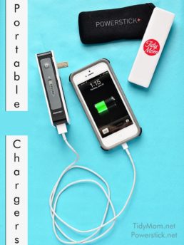 Portable Chargers from Powerstick.com | more info at TidyMom.net