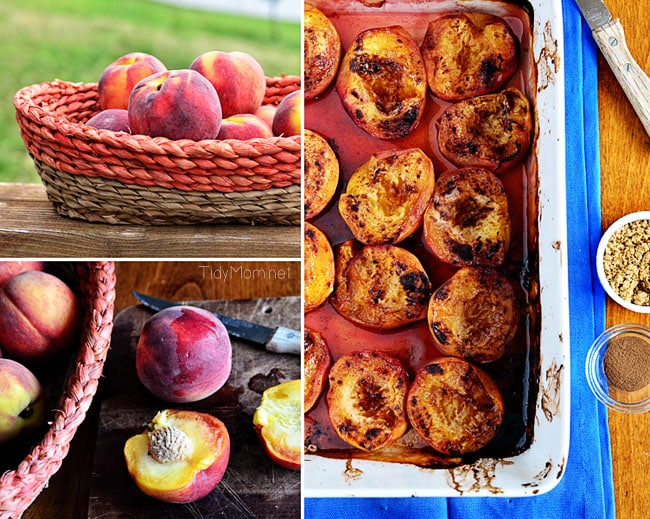 Roasted Brown Sugar Peaches for Frozen Custard recipe at TidyMom.net