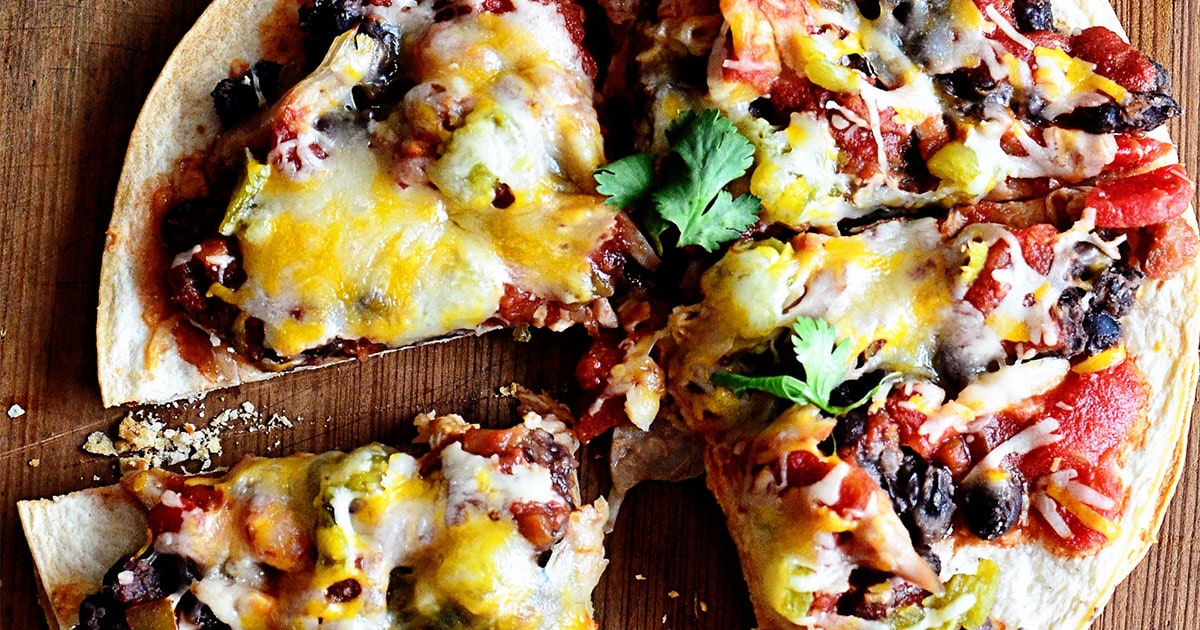 Mexican Black Bean Pizza Recipe