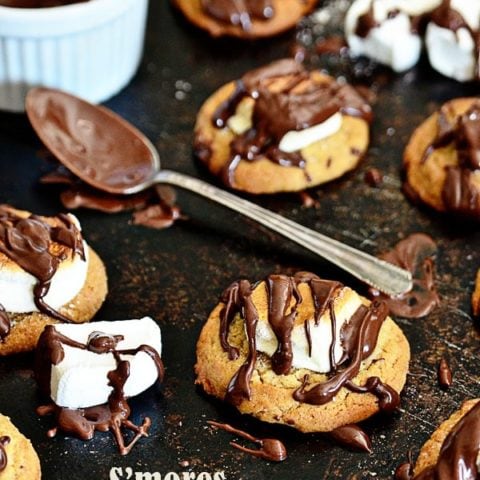 S'mores Cookies with Homemade Chewy Graham Cookies
