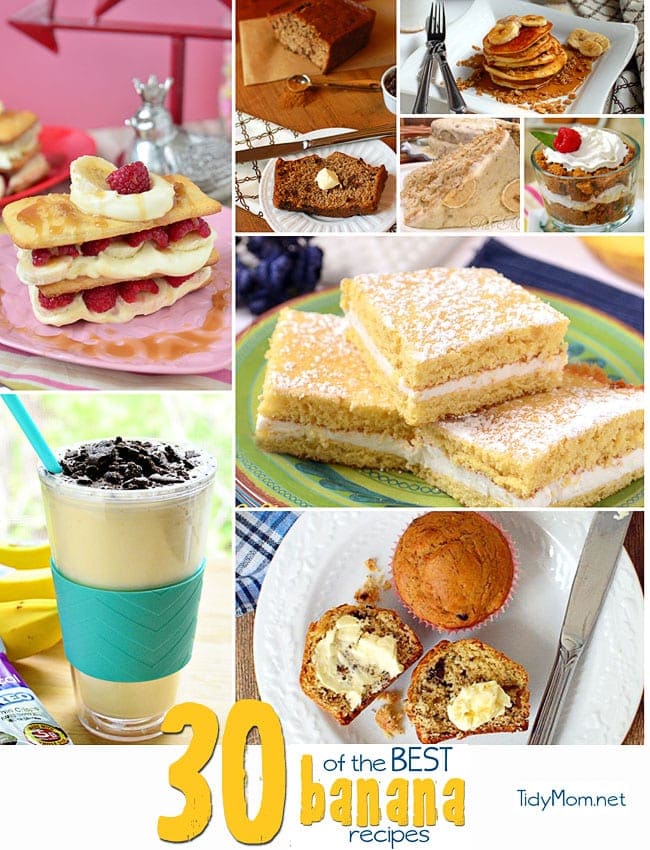 30 of the Best Banana Recipes at TidyMom.net