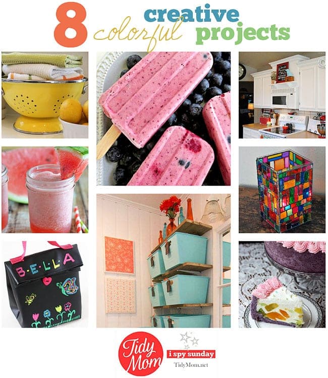 8 creative colorful projects to make!  Get all the details at TidyMom.net