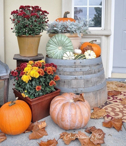 Fall Harvest Porch at CentsationalGirl.com