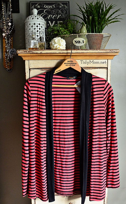 Renee C Saleen Striped Cardigan at TidyMom.net