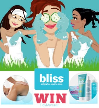 Win a $200 Gift Card to Bliss Spa (services or products) at TidyMom.net