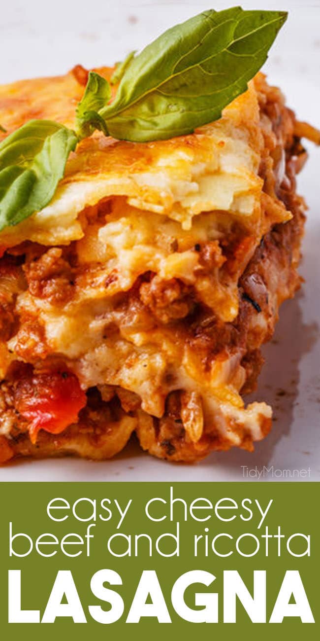 Easy Beef and Ricotta Lasagna