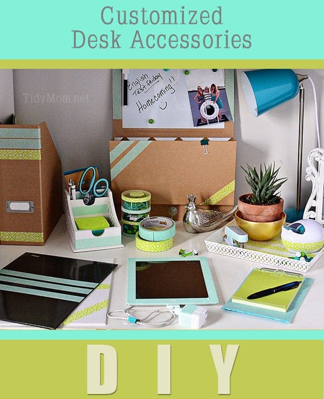 DIY Custom Desk Accessories at TidyMom.net