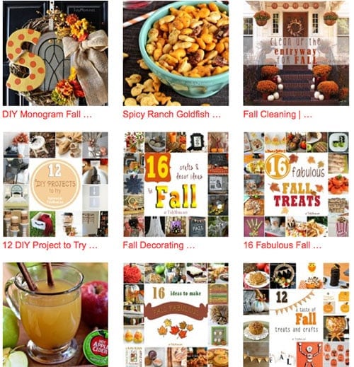 Fall diy projects, crafts, recipes, inspiration and more at Tidymom.net