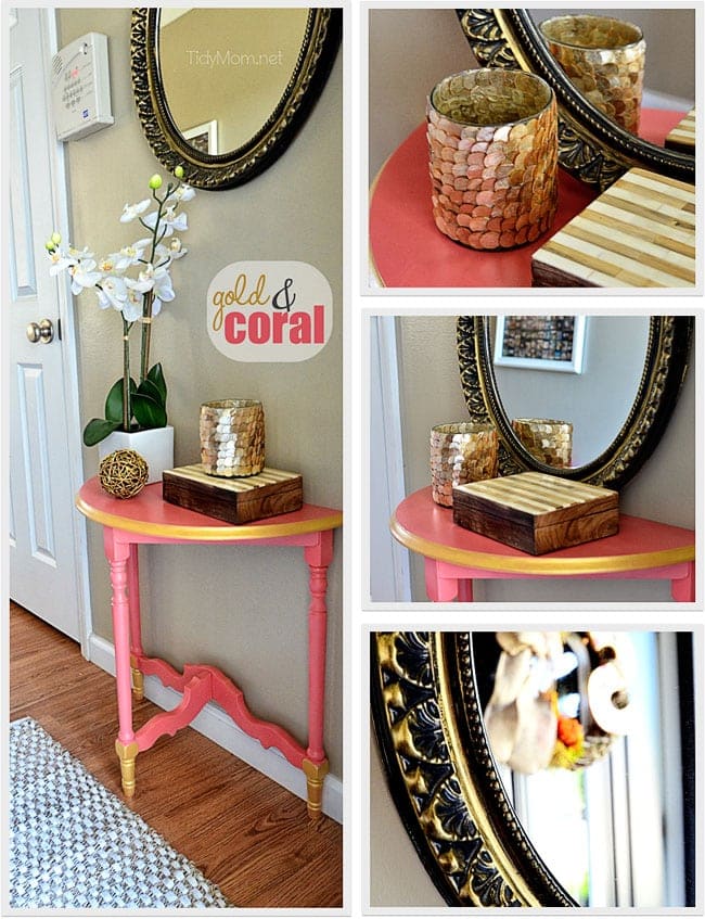 DIY Gold Painted Table