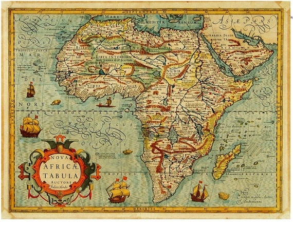 Antique Map of Africa print at TidyMom.net