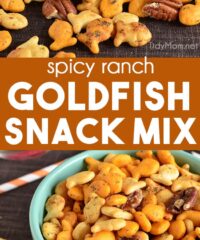 Spicy Ranch Goldfish Snack Mix photo collage