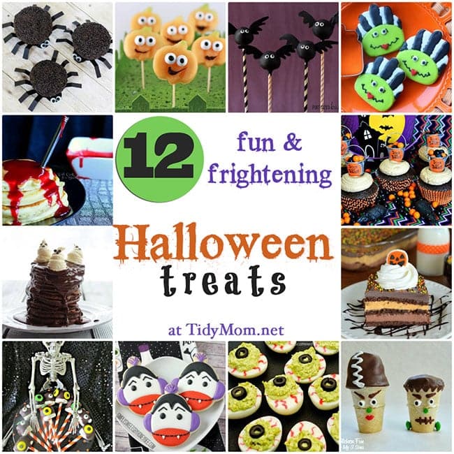 Fun & Frightening Halloween Treats for breakfast, parties or trick-or-treats! details at TidyMom.net