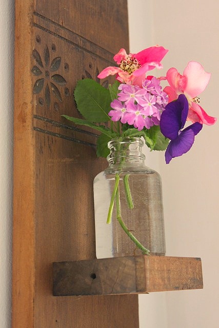 DIY Reclaimed Wood Sconce with Hook tutorial from Pretty Handy Girl at TidyMom.net