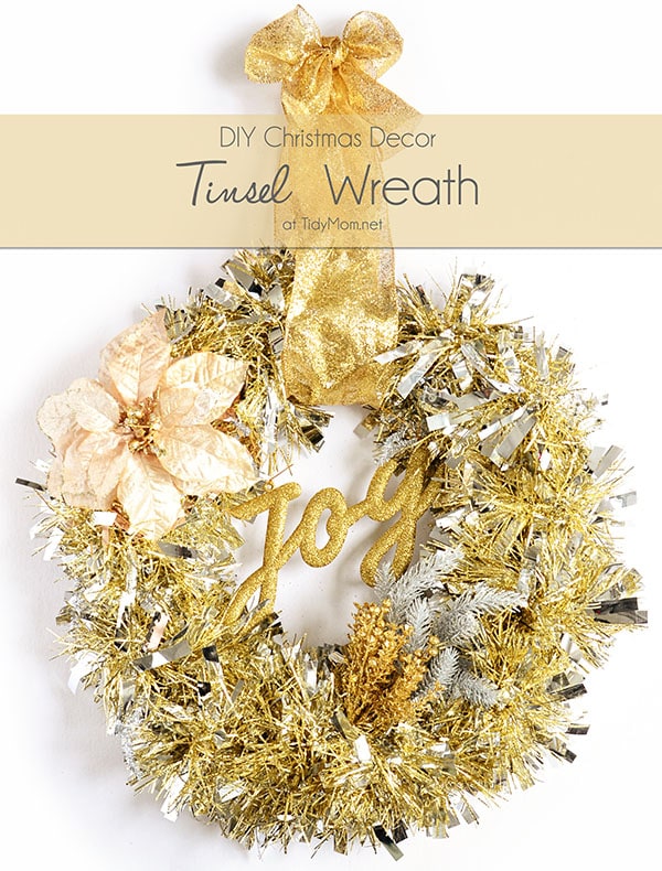 DIY Tinsel Wreath