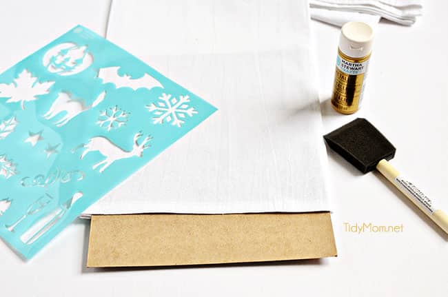 Stencil Tea Towel Tutorial with Chalk Paint – Hallstrom Home