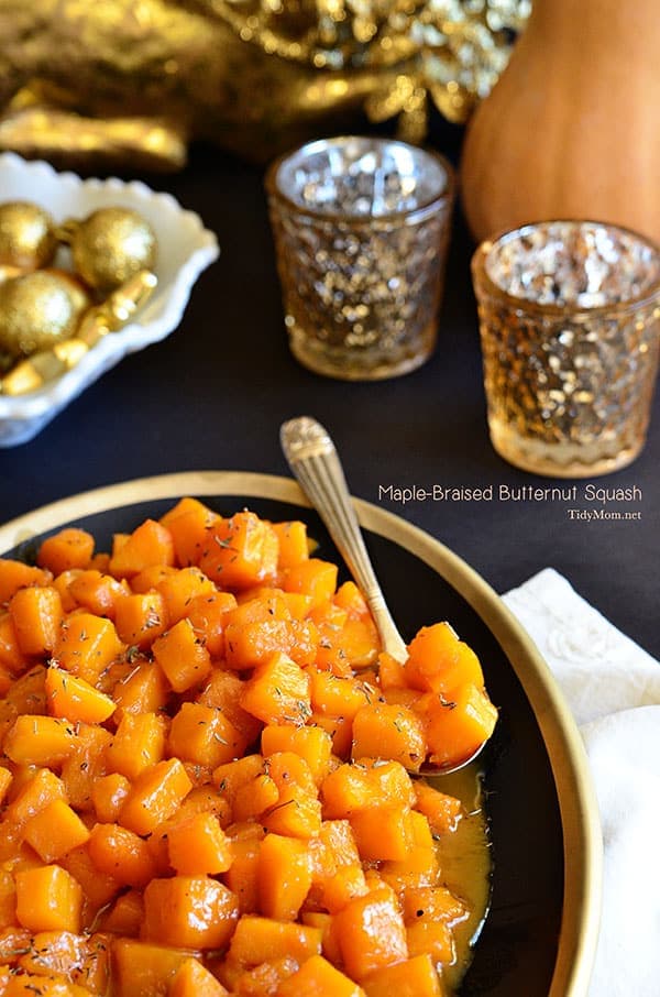 Maple-Braised Butternut Squash recipe at TidyMom.net