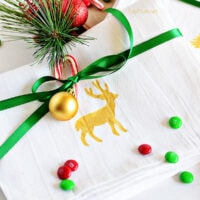 DIY Stenciled Holiday Tea Towels