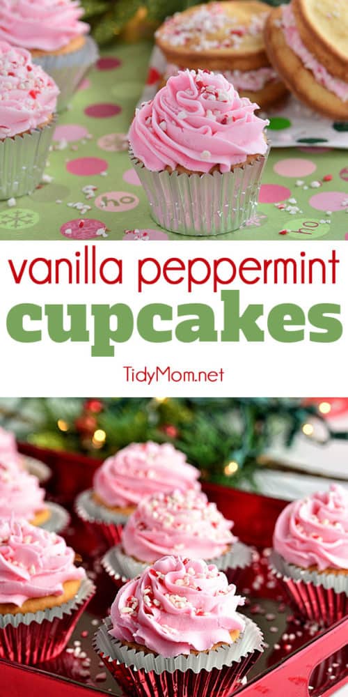 Vanilla Peppermint Cupcakes Taste Like Christmas!