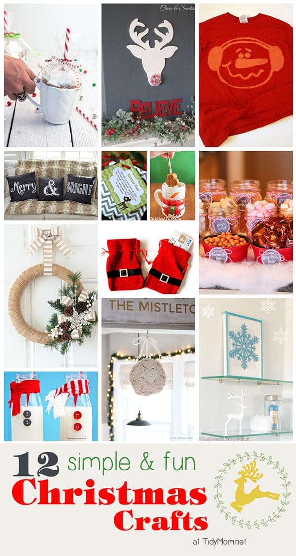 12 Simple & Fun Christmas Crafts at TidyMom.net